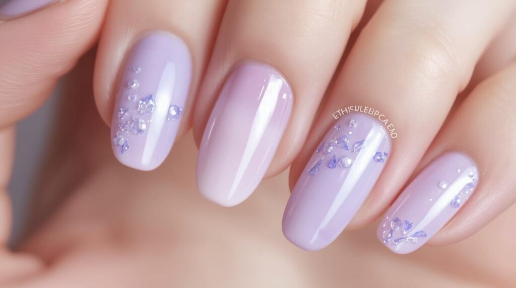 Korean Nail Art Purple Pastel Designs That Look Soft, Dreamy & Trendy