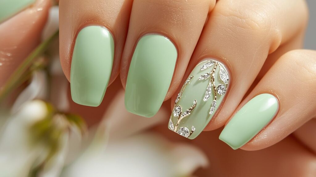 Spring Gel Nails Pastel Green_ Chic Designs to Try Now