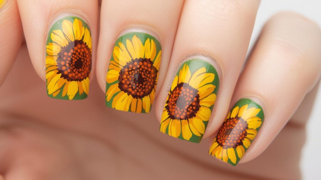 Summer Sunflower Nails That Deserve a Spot on Your Mood Board