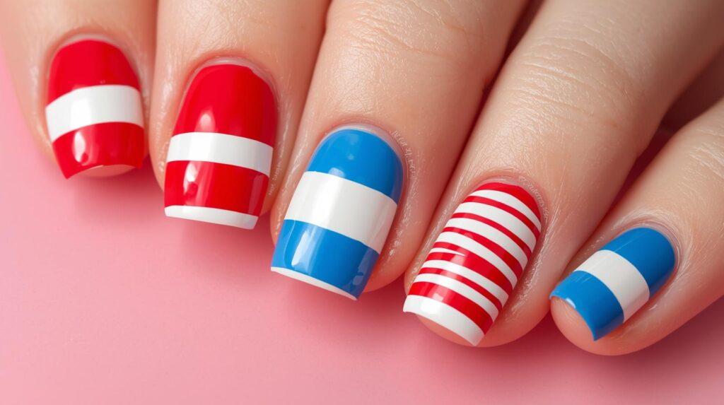 12 Trendy Red, White & Blue Spring Nails Perfect for Every Summer Outfit
